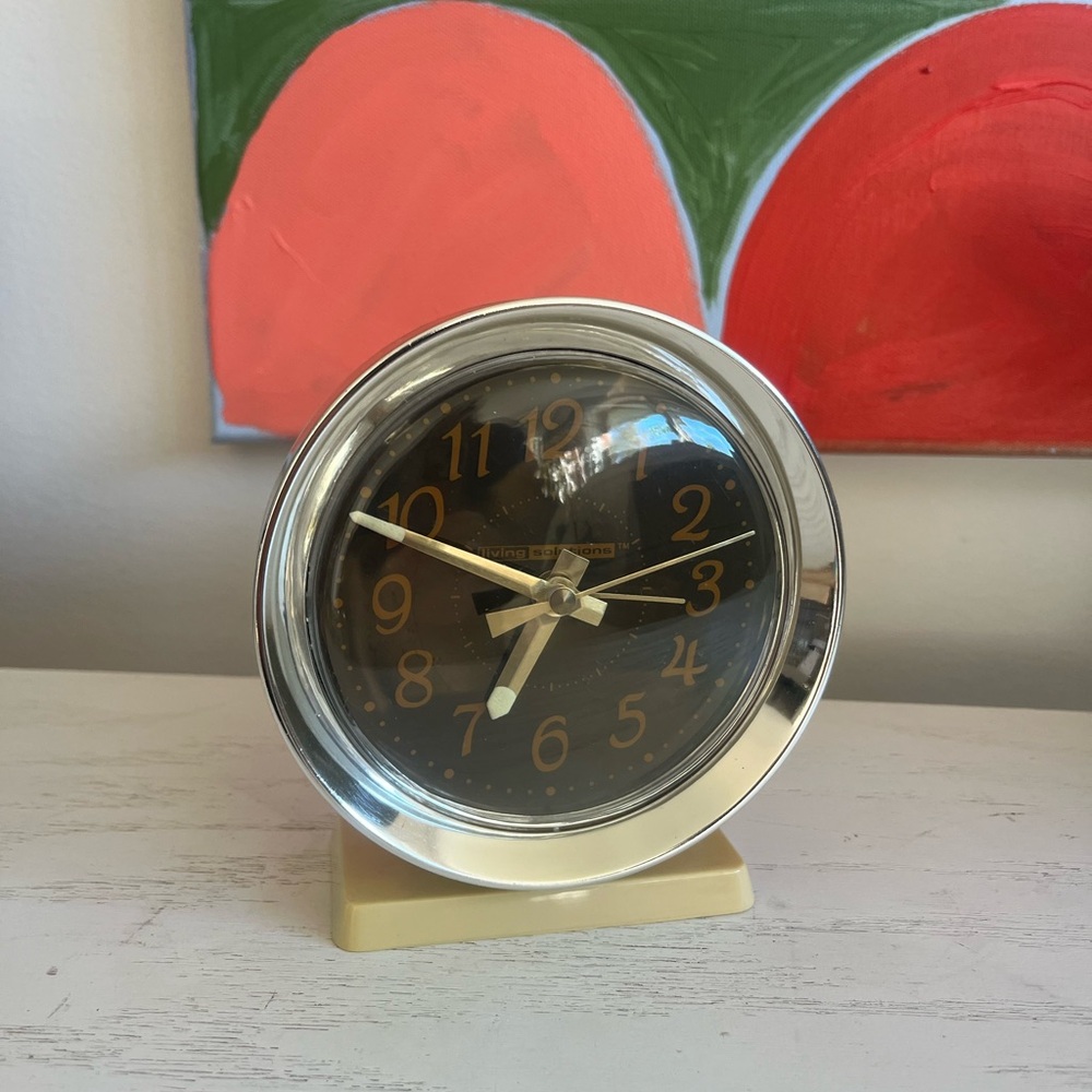 Antique working wind up alarm clock